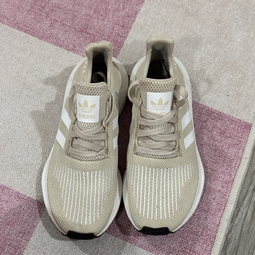 Adidas Cream Sneakers with White Accents